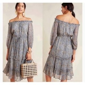 Anthropologie Kira Off-The-Shoulder Peasant Dress